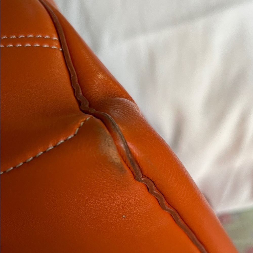 Celine Bougie Bright Orange Satchel Bag - Picture 5 of 13